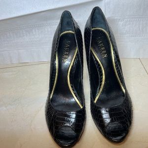 LAUREN by RALPH LAUREN - black peep toe pump
